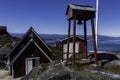 Colorful houses of the fishing town in Greenland. Royalty Free Stock Photo