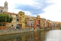 Colorful houses in Girona, Catalonia, Spain Royalty Free Stock Photo