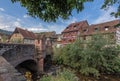 Colorful houses in the historic old town of Kaysersberg, Alsace, France Royalty Free Stock Photo