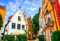 Colorful houses in historic Schnoor neighborhood in Bremen, Germany Royalty Free Stock Photo