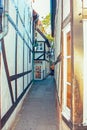 Colorful houses in historic Schnoorviertel in Bremen, Germany