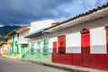 Colorful houses in Jardin, Antoquia, Colombia Royalty Free Stock Photo