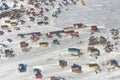 Colorful houses in the Kulusuk village, Greenland