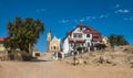 Colorful houses in Luderitz, german style town in Namibia Royalty Free Stock Photo