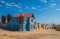 Colorful houses in Luderitz, german style town in Namibia Royalty Free Stock Photo