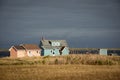 Colorful houses in magdalen island in Canada Royalty Free Stock Photo