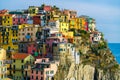 Colorful houses in Manarola, Cinque Terre - Italy Royalty Free Stock Photo