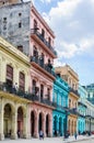 Colorful houses near Capitolio in Havana, Cuba Royalty Free Stock Photo