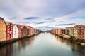 Colorful houses and the Nidelva River, Trondheim, Norway Royalty Free Stock Photo