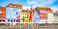 Colorful houses in Nyhavn harbour, Copenhagen, Denmark Royalty Free Stock Photo
