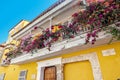 Colorful houses in the old town Cartagena, Colombia Royalty Free Stock Photo