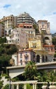 Colorful houses over valley Monte Carlo, Monaco