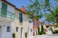 Colorful houses in Port Grimaud, village on Mediterranean sea with yacht harbour, Provence, summer vacation France Royalty Free Stock Photo