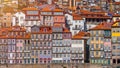 Colorful houses of Porto Ribeira, traditional facades, old multi Royalty Free Stock Photo