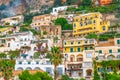 Colorful houses of Positano along Amalfi coast, terraced houses, Campania, Italy Royalty Free Stock Photo