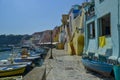 Colorful houses of procida italy