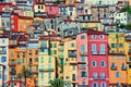 Colorful houses in Provence village of Menton