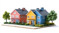 Colorful Houses for Real Estate Listings and Brokers