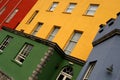 Colorful houses on a row in a Dublin street