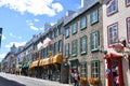 Colorful Houses on Rue Saint Louis, Quebec City Royalty Free Stock Photo