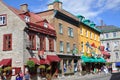 Colorful Houses on Rue Saint Louis, Quebec City Royalty Free Stock Photo
