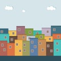 Colorful Houses For Sale / Rent. Real Estate Royalty Free Stock Photo