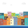 Colorful Houses For Sale / Rent. Real Estate Royalty Free Stock Photo