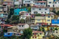 Colorful houses in slums of the city Valparaiso, Chile Royalty Free Stock Photo