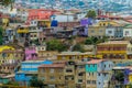 Painted houses in city Valparaiso, Chile Royalty Free Stock Photo