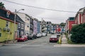 Colorful houses in St. John's, Newfoundland, Canada - oct, 2022 Royalty Free Stock Photo