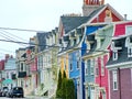 Colorful houses in St. John`s Royalty Free Stock Photo