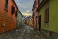 Colorful houses in a street