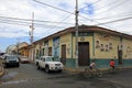 Colorful houses in the streets of the colonial city of Leon, Nicaragua