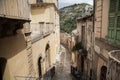 Colorful houses and streets in old medieval village Ragusa in Sicily, Italy. Royalty Free Stock Photo