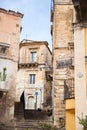 Colorful houses and streets in old medieval village Ragusa in Sicily, Italy. Royalty Free Stock Photo