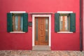 Colorful houses taken on Burano island , Venice, Italy Royalty Free Stock Photo