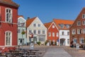 Colorful houses at the Torvet square in Tonder