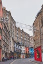 Colorful houses on Victoria Street, Edinburgh