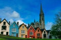 Colorful houses in a village of Ireland
