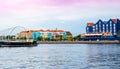 Colorful houses in Willemstad CuraÃÂ§ao, Dutch Antilles Royalty Free Stock Photo