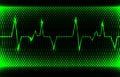 Colorful human heart normal sinus rhythm, electrocardiogram record. Bright and bold design