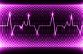 Colorful human heart normal sinus rhythm, electrocardiogram record. Bright and bold design