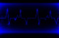Colorful human heart normal sinus rhythm, electrocardiogram record. Bright and bold design Royalty Free Stock Photo