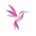 Colorful Hummingbird icon symbol in modern flat style