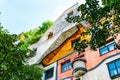 Colorful Hundertwasser house in Vienna