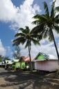 Colorful huts in Rarotonga Cook Islands