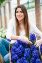 Colorful hyacinth flower garden