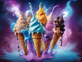 colorful ice cream banner