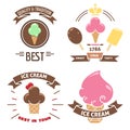 Colorful ice cream banners