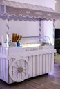 Colorful ice cream cart at the wedding Royalty Free Stock Photo